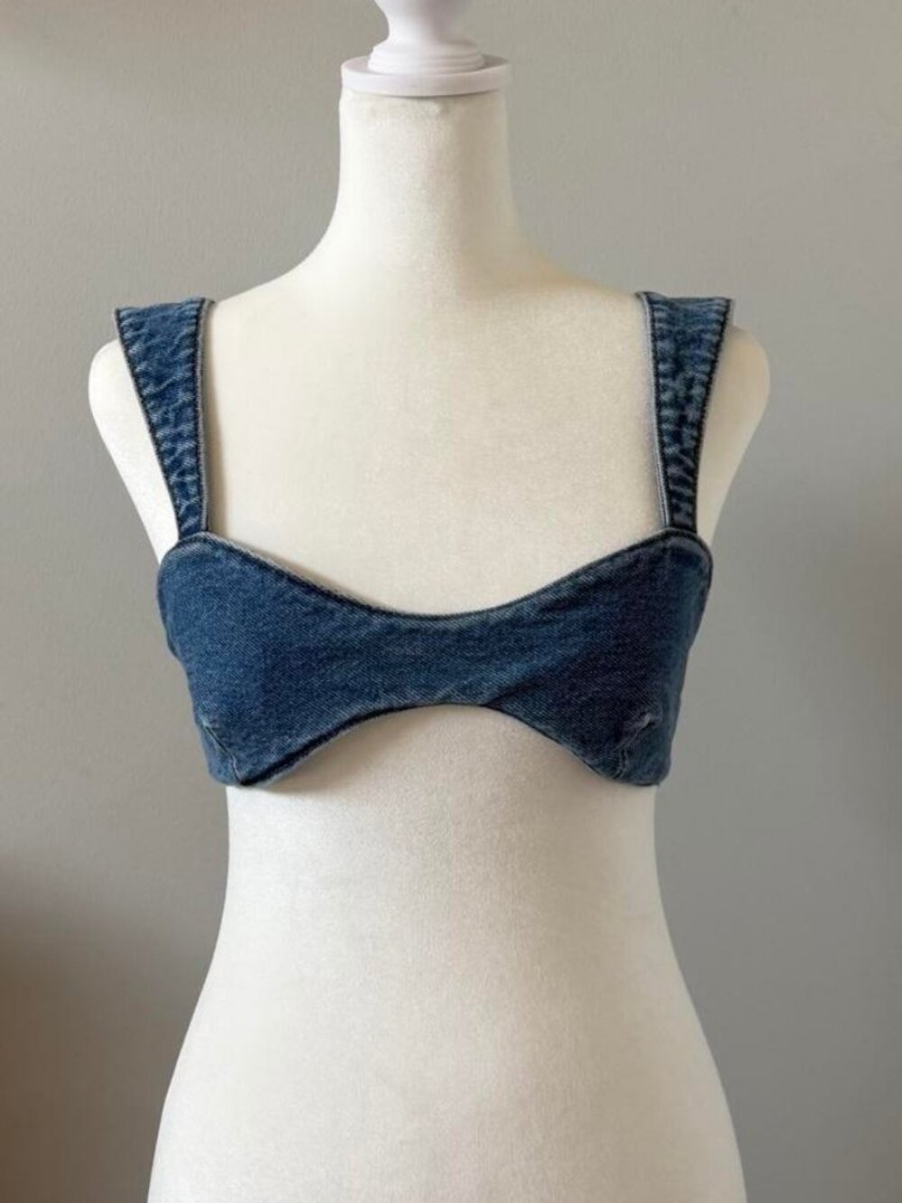 Magda Butrym Denim Bra Top